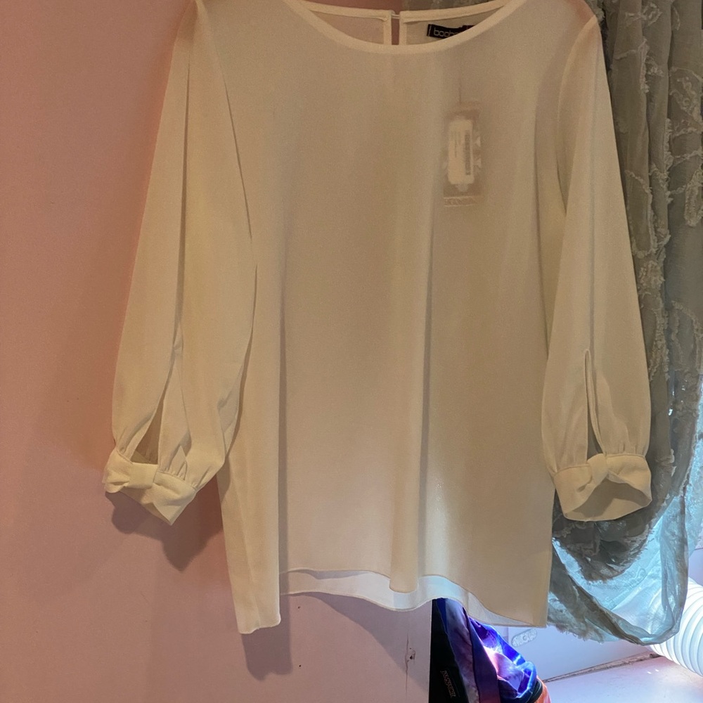 Brand new white blouse, breezy